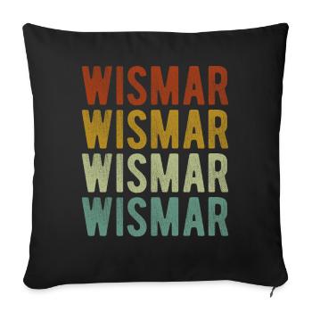 Wismar City Retro Vintage - Sofa pillowcase 17,3'' x 17,3'' (45 x 45 cm) - black - Front