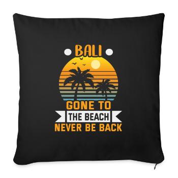 Bali Indonesia beach holiday by the sea - Sofa pillowcase 17,3'' x 17,3'' (45 x 45 cm) - black - Front