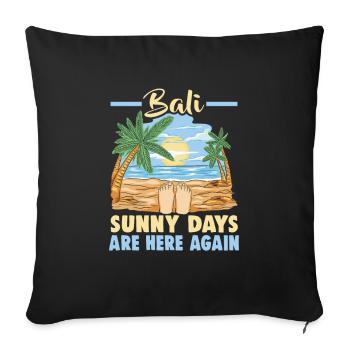 Bali Indonesia beach holiday by the sea - Sofa pillowcase 17,3'' x 17,3'' (45 x 45 cm) - black - Front