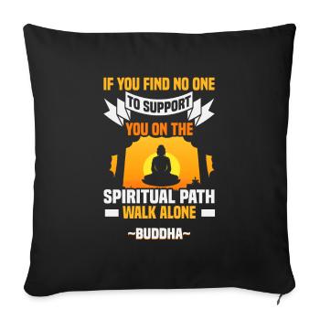 Buddhist Meditation Zen Buddha Buddhism and Yoga - Sofa pillowcase 17,3'' x 17,3'' (45 x 45 cm) - black - Front