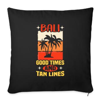 Bali Indonesia beach holiday by the sea - Sofa pillowcase 17,3'' x 17,3'' (45 x 45 cm) - black - Front