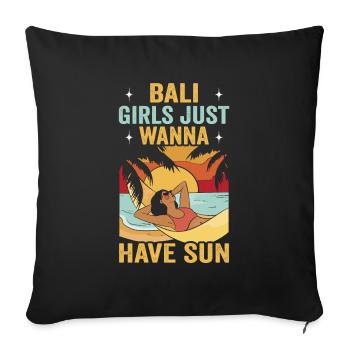 Bali Indonesia beach holiday by the sea - Sofa pillowcase 17,3'' x 17,3'' (45 x 45 cm) - black - Front