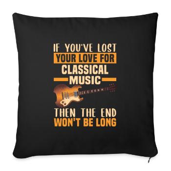 Classical Music Orchestra Musicians - Sofa pillowcase 17,3'' x 17,3'' (45 x 45 cm) - black - Front
