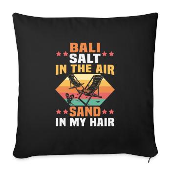 Bali Indonesia beach holiday by the sea - Sofa pillowcase 17,3'' x 17,3'' (45 x 45 cm) - black - Front
