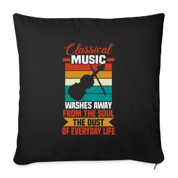 Classical Music Orchestra Musicians - Sofa pillowcase 17,3'' x 17,3'' (45 x 45 cm) - black - Front