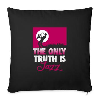 Musiciens d’orchestre de musique jazz - Housse de coussin décorative 45 x 45 cm - noir - Devant