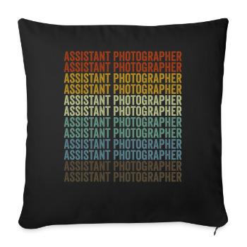 Assistant Photographer Photography Fan Photography J - Sofa pillowcase 17,3'' x 17,3'' (45 x 45 cm) - black - Front