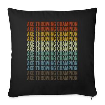 Axe Throwing Masters Axe Throwing Hatchets Throwing - Sofa pillowcase 17,3'' x 17,3'' (45 x 45 cm) - black - Front
