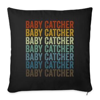 Baby catcher OBGYN Gynecologist Gynecologist Obstetrics - Sofa pillowcase 17,3'' x 17,3'' (45 x 45 cm) - black - Front