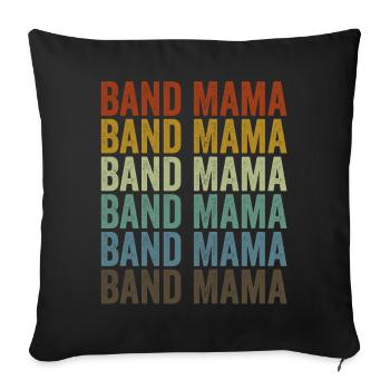 Band Mama Saxophone Mama - Sofa pillowcase 17,3'' x 17,3'' (45 x 45 cm) - black - Front
