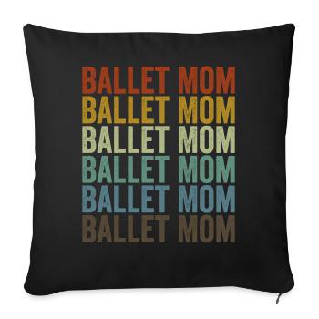 Ballet Mama Ballet Mama - Housse de coussin décorative 45 x 45 cm - noir - Devant