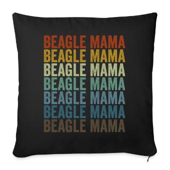 Beagle Mama Beagle Hund Beagle Mama Beagle Liebhab - Sofakissenbezug 45 x 45 cm - Schwarz - Vorne