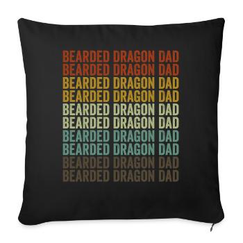 Bearded Dragon Dad Bearded Dragon Lover Dad - Sofa pillowcase 17,3'' x 17,3'' (45 x 45 cm) - black - Front