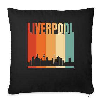 Liverpool - Sofakissenbezug 45 x 45 cm - Schwarz - Vorne