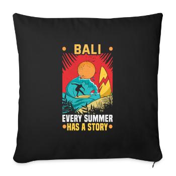 Bali Indonesia beach holiday by the sea - Sofa pillowcase 17,3'' x 17,3'' (45 x 45 cm) - black - Front
