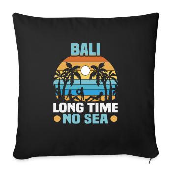Bali Indonesia beach holiday by the sea - Sofa pillowcase 17,3'' x 17,3'' (45 x 45 cm) - black - Front