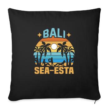 Bali Indonesia beach holiday by the sea - Sofa pillowcase 17,3'' x 17,3'' (45 x 45 cm) - black - Front