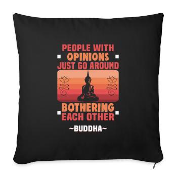 Buddhist Meditation Zen Buddha Buddhism and Yoga - Sofa pillowcase 17,3'' x 17,3'' (45 x 45 cm) - black - Front