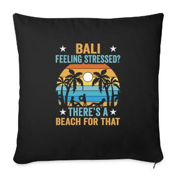 Bali Indonesia beach holiday by the sea - Sofa pillowcase 17,3'' x 17,3'' (45 x 45 cm) - black - Front