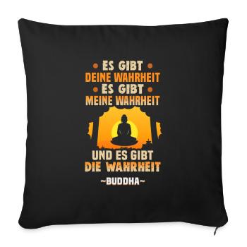 Buddhist Meditation Zen Buddha Buddhism and Yoga - Sofa pillowcase 17,3'' x 17,3'' (45 x 45 cm) - black - Front