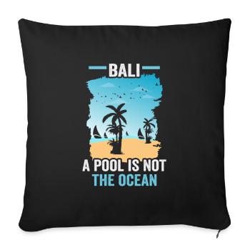 Bali Indonesia beach holiday by the sea - Sofa pillowcase 17,3'' x 17,3'' (45 x 45 cm) - black - Front