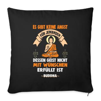 Buddhist Meditation Zen Buddha Buddhism and Yoga - Sofa pillowcase 17,3'' x 17,3'' (45 x 45 cm) - black - Front