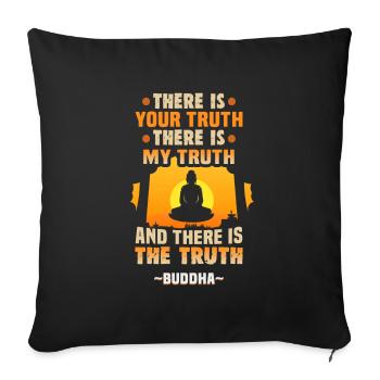 Buddhist Meditation Zen Buddha Buddhism and Yoga - Sofa pillowcase 17,3'' x 17,3'' (45 x 45 cm) - black - Front