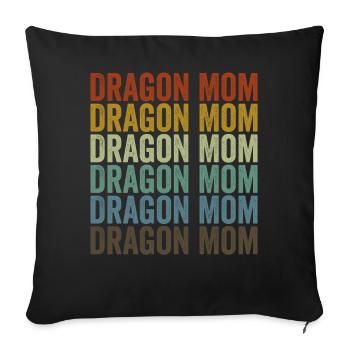 Dragon Mom Bearded Game Lizard Lover Dragon W - Sofa pillowcase 17,3'' x 17,3'' (45 x 45 cm) - black - Front