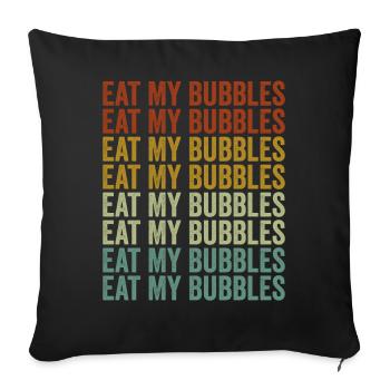 Eat more plants Plant-based nutrition - Sofa pillowcase 17,3'' x 17,3'' (45 x 45 cm) - black - Front