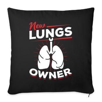 Lung Owner Donor Run Lung Cancer Survival - Sofa pillowcase 17,3'' x 17,3'' (45 x 45 cm) - black - Front
