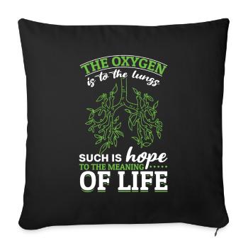 Donor Lung Branches Oxygen Lungs Hope Life - Sofa pillowcase 17,3'' x 17,3'' (45 x 45 cm) - black - Front
