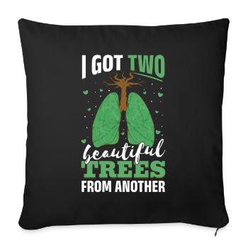 Lung Surgery Donor Lung Transplant - Sofa pillowcase 17,3'' x 17,3'' (45 x 45 cm) - black - Front