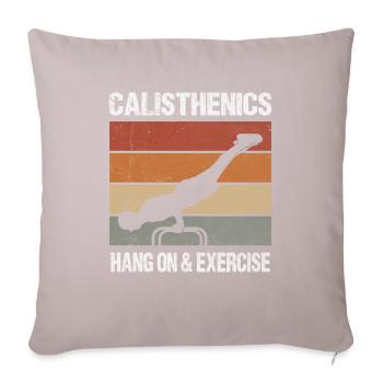 Gymnastique Accroche-Et Exercice Renforcement musculaire - Housse de coussin décorative 45 x 45 cm - taupe clair - Devant