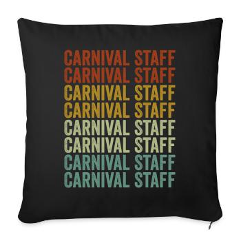 Personnel de carnaval Drôle de cirque Amateurs de cirque - Housse de coussin décorative 45 x 45 cm - noir - Devant