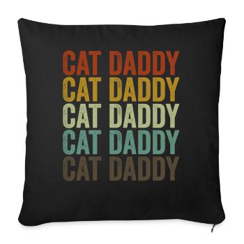 Cat Daddy Father's Day Cat - Sofa pillowcase 17,3'' x 17,3'' (45 x 45 cm) - black - Front