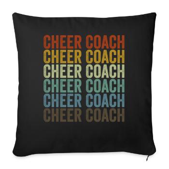 Cheer Coach Leopard - Sofakissenbezug 45 x 45 cm - Schwarz - Vorne