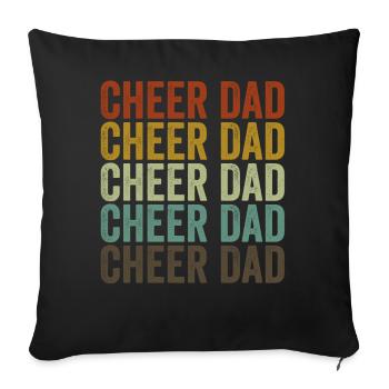 Cheer Dad - Sofa pillowcase 17,3'' x 17,3'' (45 x 45 cm) - black - Front