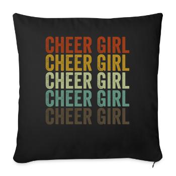 Cheer Girl Cheerleading Cheerleading Girl Team - Sofakissenbezug 45 x 45 cm - Schwarz - Vorne