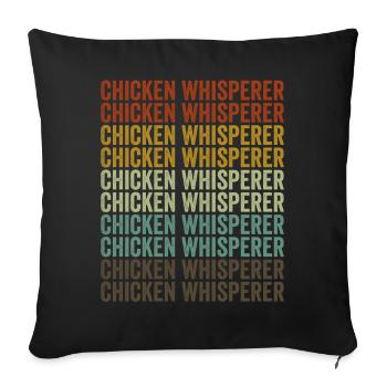 Chicken Whisperer Farmer Chicken Lovers - Housse de coussin décorative 45 x 45 cm - noir - Devant