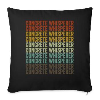 Concrete Whisperer Construction Concrete - Sofa pillowcase 17,3'' x 17,3'' (45 x 45 cm) - black - Front