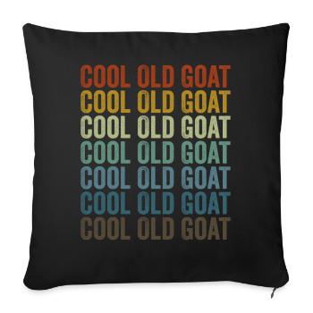 Cool vieille chèvre drôle de chèvre - Housse de coussin décorative 45 x 45 cm - noir - Devant