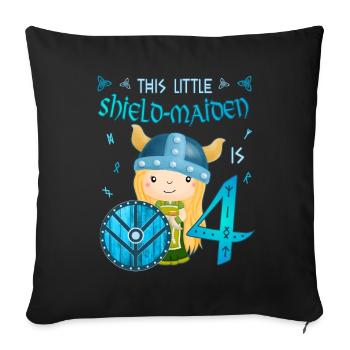 Schildmaid - Birthday 4 years Nordic Vikings - Sofa pillowcase 17,3'' x 17,3'' (45 x 45 cm) - black - Front