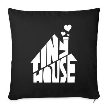 Tiny House - Sofakissenbezug 45 x 45 cm - Schwarz - Vorne