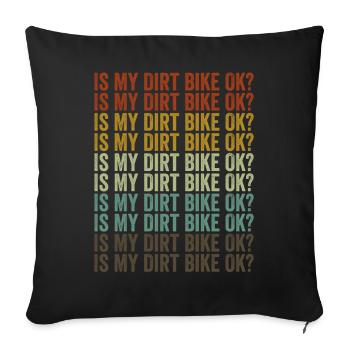 Est-ce que ma moto tout-terrain va bien? Dirt Biker Bike - Housse de coussin décorative 45 x 45 cm - noir - Devant