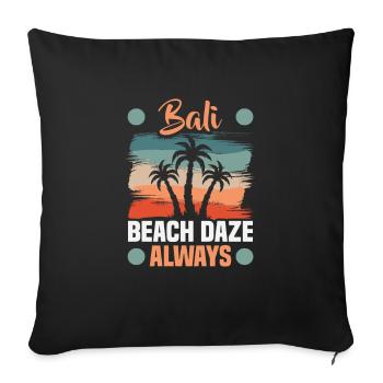 Bali Indonesia beach holiday by the sea - Sofa pillowcase 17,3'' x 17,3'' (45 x 45 cm) - black - Front