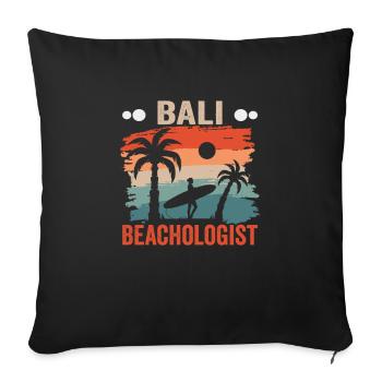 Bali Indonesia beach holiday by the sea - Sofa pillowcase 17,3'' x 17,3'' (45 x 45 cm) - black - Front