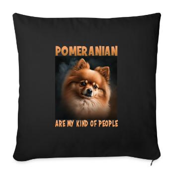 Dog saying Pomeranian design for dog lovers - Sofa pillowcase 17,3'' x 17,3'' (45 x 45 cm) - black - Front