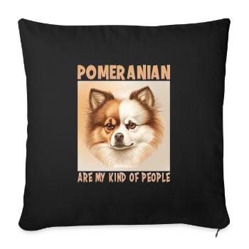 Dog saying Pomeranian design for dog lovers - Sofa pillowcase 17,3'' x 17,3'' (45 x 45 cm) - black - Front