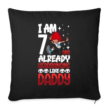 I' - Girl Rocker - Sofa pillowcase 17,3'' x 17,3'' (45 x 45 cm) - black - Front