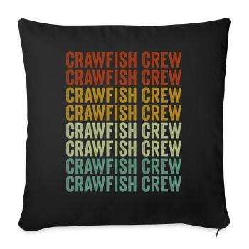 Équipage d’écrevisses Cuisinier Amateurs d’écrevisses Cajun L - Housse de coussin décorative 45 x 45 cm - noir - Devant
